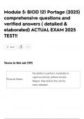 Module 5&colon; BIOD 121 Portage &lpar;2025&rpar; comprehensive questions and verified answers &lpar; detailed & elaborated&rpar; ACTUAL EXAM 2025 TEST&excl;&excl;