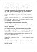 DSP PRACTICE EXAM QUESTIONS & ANSWERS