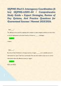 SEJPME Mod 3- Interagency Coordination &lpar;6 hrs&rpar; SEJPME-US001-04 &sol; Comprehensive Study Guide &ndash; Expert Strategies&comma; Review of Key Quizzes&comma; And Practice Questions for Guaranteed Success &sol; Newest 2025&sol;2026&period;      
