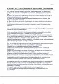 Critical Care Exam 1 Questions & Answers with Explanations&period;