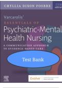 Test Bank For Varcarolis' Essentials of Psychiatric Mental Health Nursing&comma; 5th Edition By Chyllia D Fosbre&vert;9780323810319&vert; All Chapters 1-28&vert; LATEST
