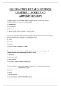 IRC PRACTICE EXAM QUESTIONS  CHAPTER 1&colon; SCOPE AND  ADMINISTRATION  If different sections of the IRC specify different materials&comma; methods of construction or other  requirements&comma; the &lowbar;&lowbar;&lowbar;&lowbar;&lowbar;&lowbar;&lowbar;&lowbar;&lowbar;&lowbar;&lowbar;&lowbar;&lowbar;&lowbar;&lowbar; must be applied&period;  A&period; least restrictive  B&period; most restrictiv