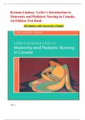 Keenan-Lindsay&colon; Leifer&rsquo;s Introduction to Maternity and Pediatric Nursing in Canada&comma; 1st Edition Test Bank ISNB&colon;978-1771722049