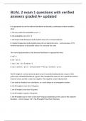 BUAL 2 exam 1 questions with verified answers graded A&plus; updated