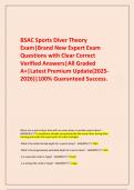 BSAC Sports Diver Theory Exam&vert;Brand New Expert Exam Questions with Clear Correct Verified Answers&vert;All Graded A&plus;&vert;Latest Premium Update&lpar;2025-2026&rpar;&vert;100&percnt; Guaranteed Success&period;