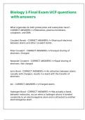 Biology 1 Final Exam UCF questions with answers&period;
