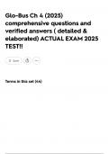 Glo-Bus Ch 4 &lpar;2025&rpar; comprehensive questions and verified answers &lpar; detailed & elaborated&rpar; ACTUAL EXAM 2025 TEST&excl;&excl;