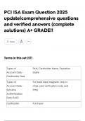 PCI ISA Exam Question 2025 update&vert;comprehensive questions and verified answers &lpar;complete solutions&rpar; A&plus; GRADE&excl;&excl;