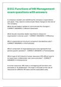 D351 Functions of HR Management exam questions with answers
