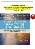 Test Bank For Evidence based practice for nurses appraisal and application of research 4th edition schmidt brown 2025 - 2026 update