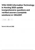 WGU D220 Information Technology in Nursing 2025 update&vert;comprehensive questions and verified answers &lpar;complete solutions&rpar; A&plus; GRADE&excl;&excl;