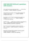 UWF ABA EDF 6226 set 1 questions with answers