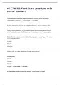 OCCTH 555 Final Exam questions with correct answers