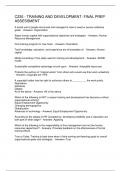 C235 - TRAINING AND DEVELOPMENT&colon; FINAL PREP ASSESSMENT