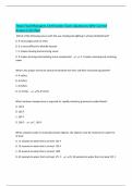 Texas Food Managers Certification Exam&vert;Questions With Correct Answers&vert;Verifie