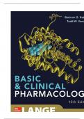 TEST BANK For Basic and Clinical Pharmacology&comma; 15th Edition by Bertram G&period; Katzung&comma; Verified Chapters 1 - 66&comma; Complete Newest Version