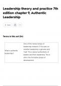 Leadership theory and practice 7th edition chapter 9&comma; Authentic Leadership &lpar;2025&rpar; comprehensive questions and verified answers &lpar;elaborated&rpar; get it 100&percnt; accurate&excl;&excl;