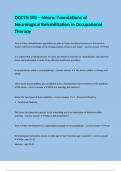 OCCTH 585 &ndash; Neuro&colon; Foundations of Neurological Rehabilitation in Occupational Therapy