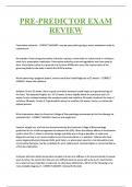 PRE-PREDICTOR EXAM  REVIEW 