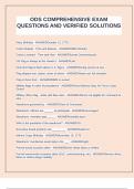 ODS COMPREHENSIVE EXAM QUESTIONS AND VERIFIED SOLUTIONS