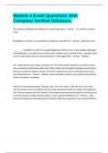 Module 4 Exam Questions With Complete Verified Solutions&period;