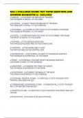NAS 2 CHALLENGE EXAMS TEST PAPER QUESTIONS AND ANSWERS GUARANTEE A&plus; 2025&sol;2026