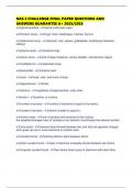 NAS 2 CHALLENGE FINAL PAPER QUESTIONS AND ANSWERS GUARANTEE A&plus; 2025&sol;2026