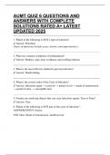 AUMT QUIZ 6 QUESTIONS AND ANSWERS WITH COMPLETE SOLUTIONS RATED A&plus; LATEST UPDATED 2025