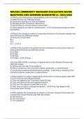 NEVADA COMMUNITY MANAGER EVALUATION EXAMS QUESTIONS AND ANSWERS GUARANTEE A&plus; 2025&sol;2026