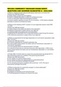 NEVADA COMMUNITY MANAGER EXAMS SCRIPT QUESTIONS AND ANSWERS GUARANTEE A&plus; 2025&sol;2026