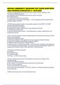 NEVADA COMMUNITY MANAGER TEST PAPER QUESTIONS AND ANSWERS GUARANTEE A&plus; 2025&sol;2026