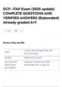 DCF- ITAP Exam &lpar;2025 update&rpar; COMPLETE QUESTIONS AND VERIFIED ANSWERS &lpar;Elaborated&rpar; Already graded A&plus;&excl;&excl;