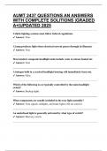 AUMT 2437 QUESTIONS AN ANSWERS WITH COMPLETE SOLITIONS &vert;GRADED A&plus;&vert;UPDATED 2025
