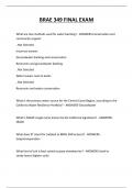  BRAE 349 FINAL EXAM QUESTIONS AND ANSWERS 2025