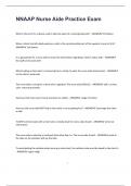 NNAAP Nurse Aide Practice Exam &lpar; Questions&rpar; Detailed Answers &lpar;100&percnt; Correct&rpar; with Rationales Rated A&plus;&excl;&excl;&excl;