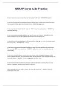 NNAAP Nurse Aide Practice &lpar;Questions&rpar; Detailed Answers &lpar;100&percnt; Correct&rpar; with Rationales Rated A&plus;&excl;&excl;&excl;