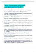 TSFA EXAM QUESTIONS AND ANSWERS 100&percnt; CORRECT