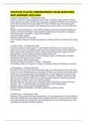 POLESTAR PILATES COMPREHENSIVE EXAM QUESTIONS AND ANSWERS 2025&sol;2026