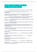 TSFA STUDY GUIDE 1-40 WITH COMPLETE SOLUTIONS