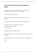 Exam 4&colon; Pharmacotherapy in the Management of Obesity