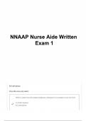 NNAAP Nurse Aide Practice Written Exam 1 &lpar;Questions&rpar; Detailed Answers &lpar;100&percnt; Correct&rpar; with Rationales Rated A&plus;&excl;&excl;&excl;
