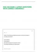 HCD 330 EXAM 1 LATEST QUESTIONS WITH CORRECT ANSWERS&excl;&excl;