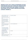 Exam &lpar;elaborations&rpar; INDIANA STATE LIFE & HEALTH INSURANCE   