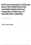 RCFE Test Preparation &lpar;California&rpar; EXAM TEST QUESTIONS AND ANSWERS &lpar;2025&rpar; RCFE Test Preparation &lpar;California&rpar; &lpar; A&plus; GRADED 100&percnt; VERIFIED&rpar;