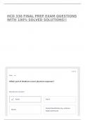 HCD 330 FINAL PREP EXAM QUESTIONS WITH 100&percnt; SOLVED SOLUTIONS&excl;&excl;