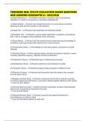 TENNESSEE REAL ESTATE EVALUATION EXAMS QUESTIONS AND ANSWERS GUARANTEE A&plus; 2025&sol;2026