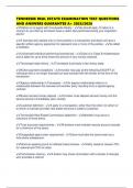 TENNESSEE REAL ESTATE EXAMINATION TEST QUESTIONS AND ANSWERS GUARANTEE A&plus; 2025&sol;2026