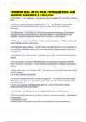 TENNESSEE REAL ESTATE FINAL PAPER QUESTIONS AND ANSWERS GUARANTEE A&plus; 2025&sol;2026