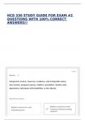 HCD 330 STUDY GUIDE FOR EXAM &num;2 QUESTIONS WITH 100&percnt; CORRECT ANSWERS&excl;&excl;