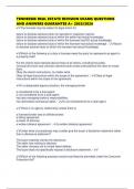 TENNESSEE REAL ESTATE REVISION EXAMS QUESTIONS AND ANSWERS GUARANTEE A&plus; 2025&sol;2026